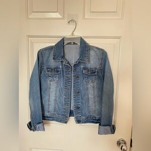 Women’s Petite Small Classic Blue Denim Jacket